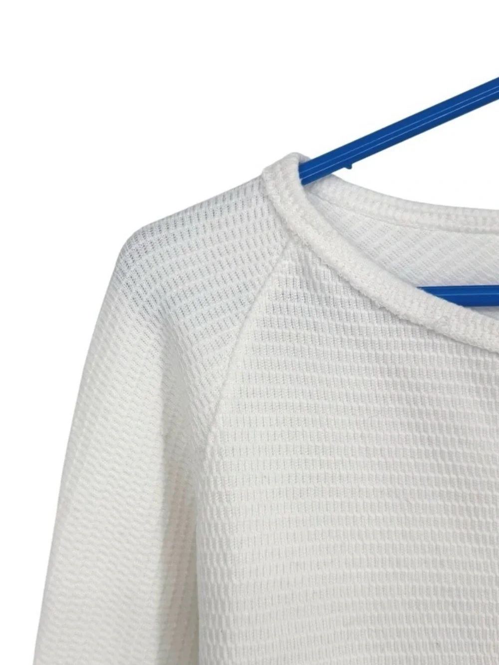 NWT Free People We The Free Jess Long Sleeve Waffle 🧇 Knit 🧶 in White